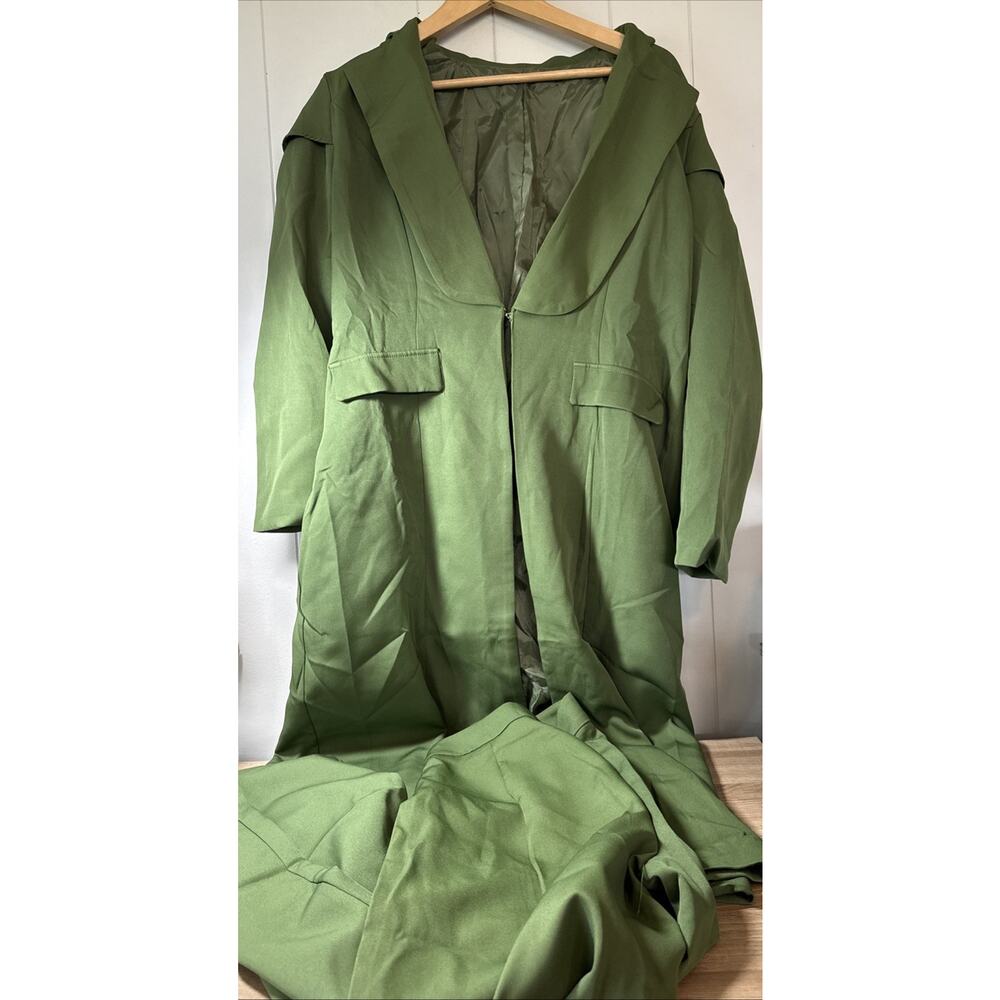 Green Long Sleeve Jacket With Wide Leg Party Evening Pants Size Large New HH